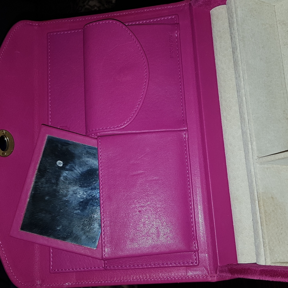 Coach Pink Suede Hard Travel Jewelry Case -- SOLD - Picture 6 of 8